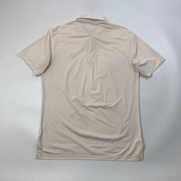 Peter Millar Shirt Mens S Small Saffron White Summer Comfort Striped Golf LOGO - Picture 9 of 11